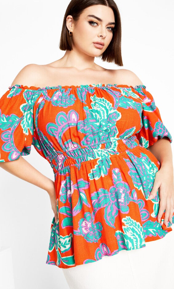 Sophia Top - orange, RED, alternate image number null