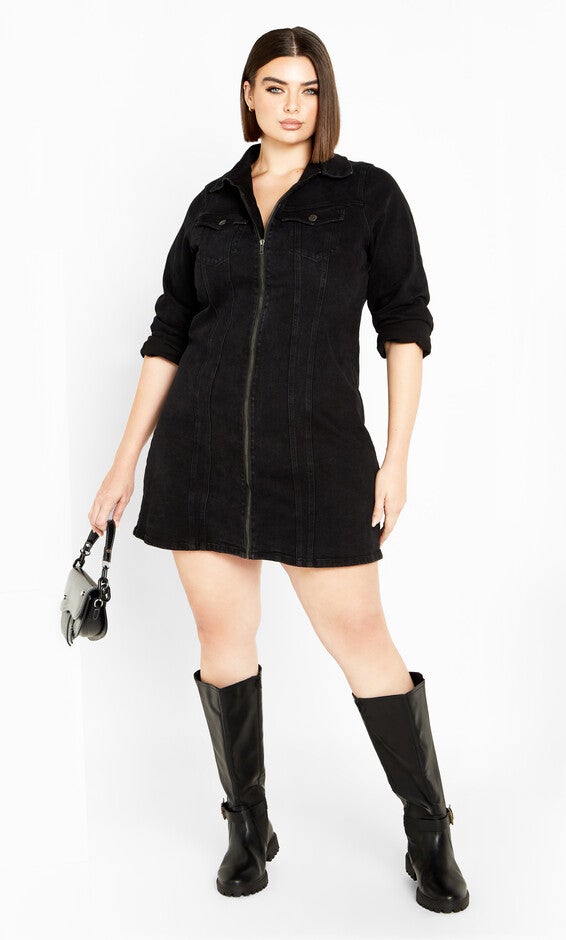 Oaklyn Dress - black wash, BLACK, alternate image number null