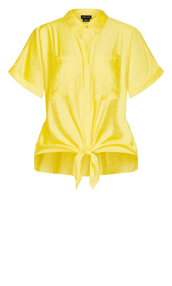 Relaxed Summer Shirt - yellow, YELLOW, alternate image number null