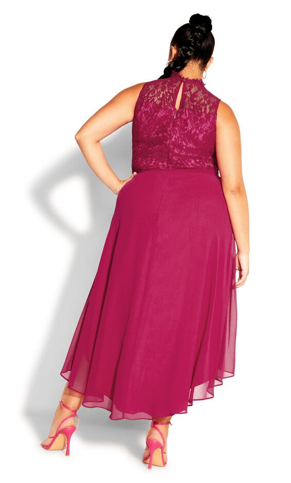 Hi Lo Lover Dress - sangria, ORANGE, alternate image number 2