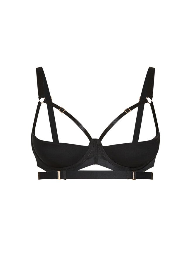 Avril Quarter Cup Bra - black, BLACK, alternate image number 2