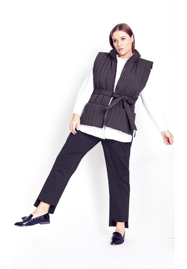 Sleek Tie Vest - steel, GREY, hi-res image number 0