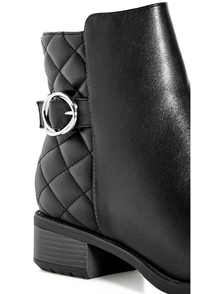 Kylee Quilted Ankle Boot, BLACK, alternate image number 7