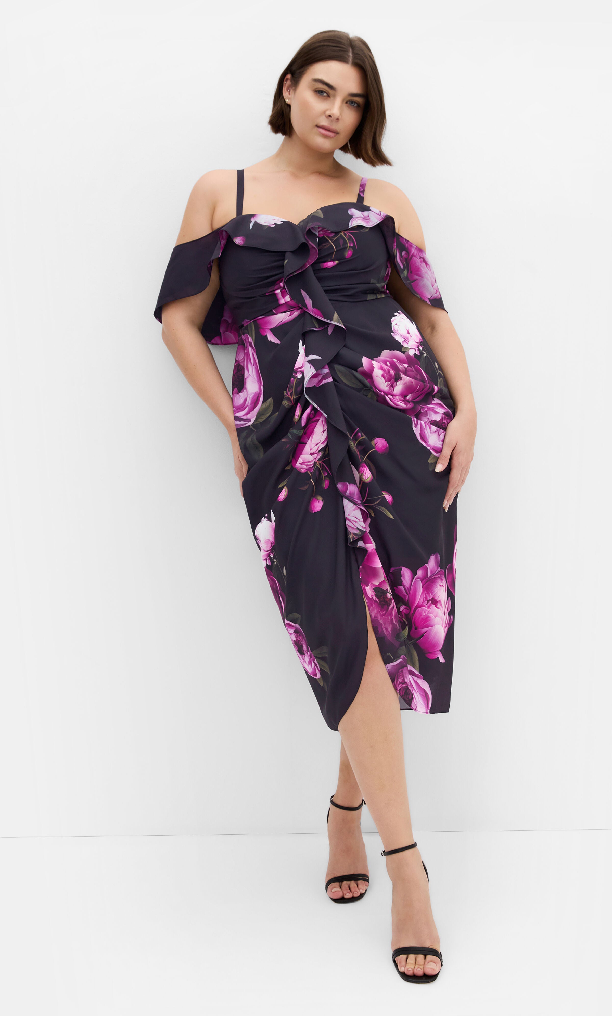 Gina Print Dress - pink rose, BLACK, alternate image number 5