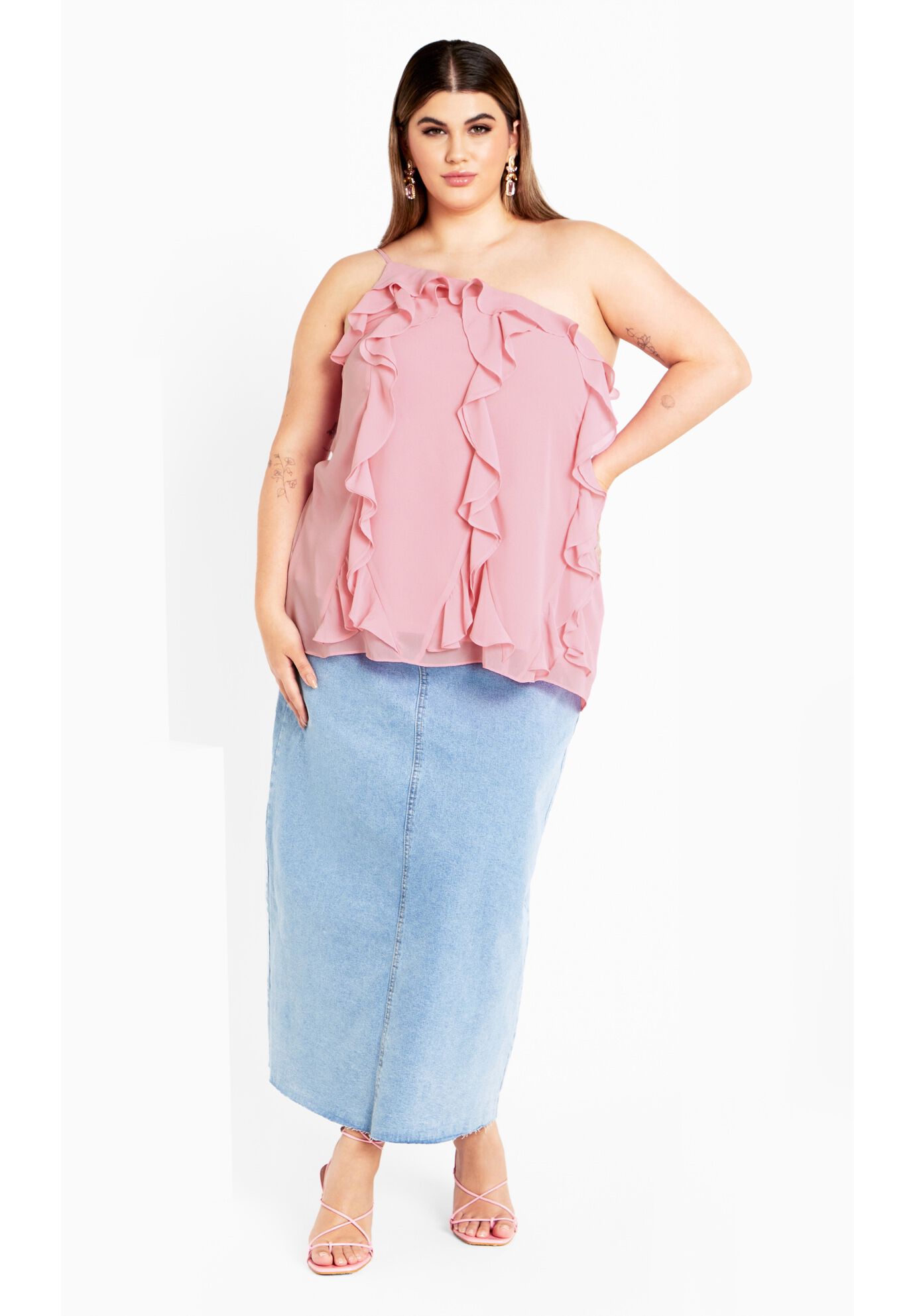 Ruffle Rita Top - baby blue, PINK, alternate image number 2