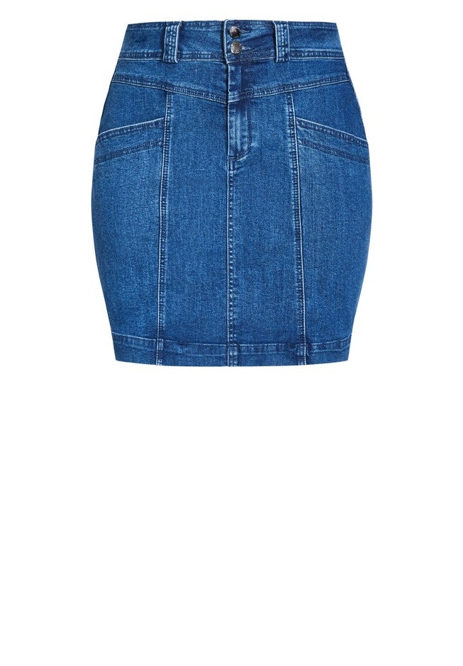 Coastal Skirt - mid denim, BLUE, alternate image number 2