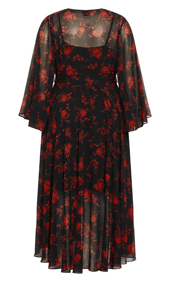 Julissa Print Maxi Dress - berry, AMOUR, alternate image number 5