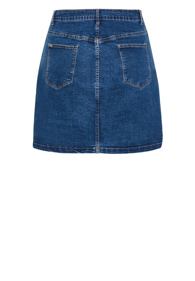Island Denim Skirt - mid denim, BLUE, alternate image number 5