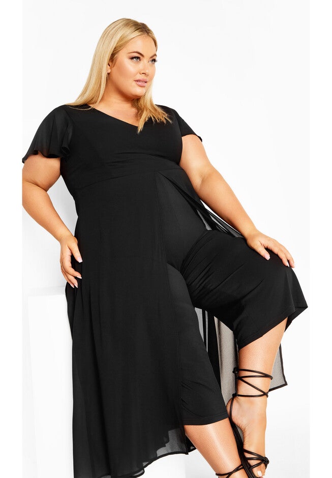 Glam Jumpsuit, BLACK, hi-res image number 0
