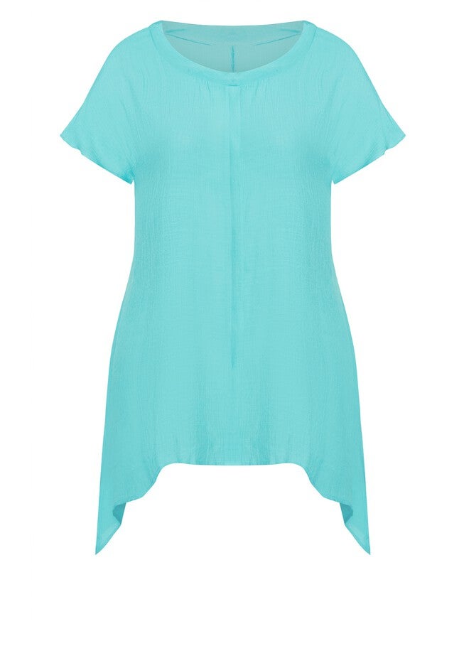 Lara Twist Tunic, TURQUOISE, alternate image number null