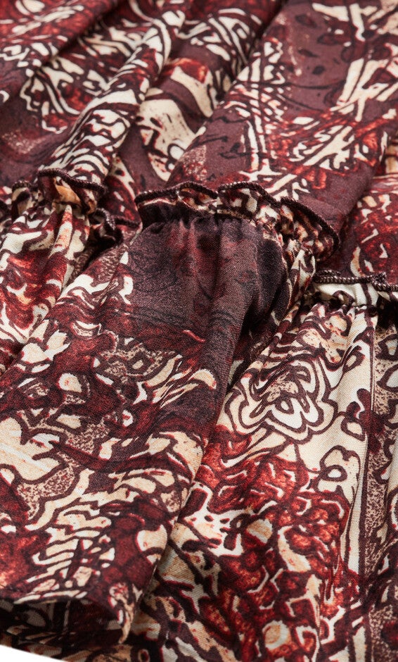 Alinda Mini Print Dress - cocoa, COCOA, alternate image number null