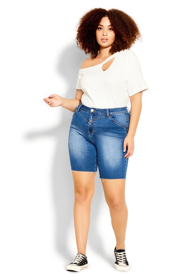 Denim Love Short - mid denim, BLUE, on-hover image number null