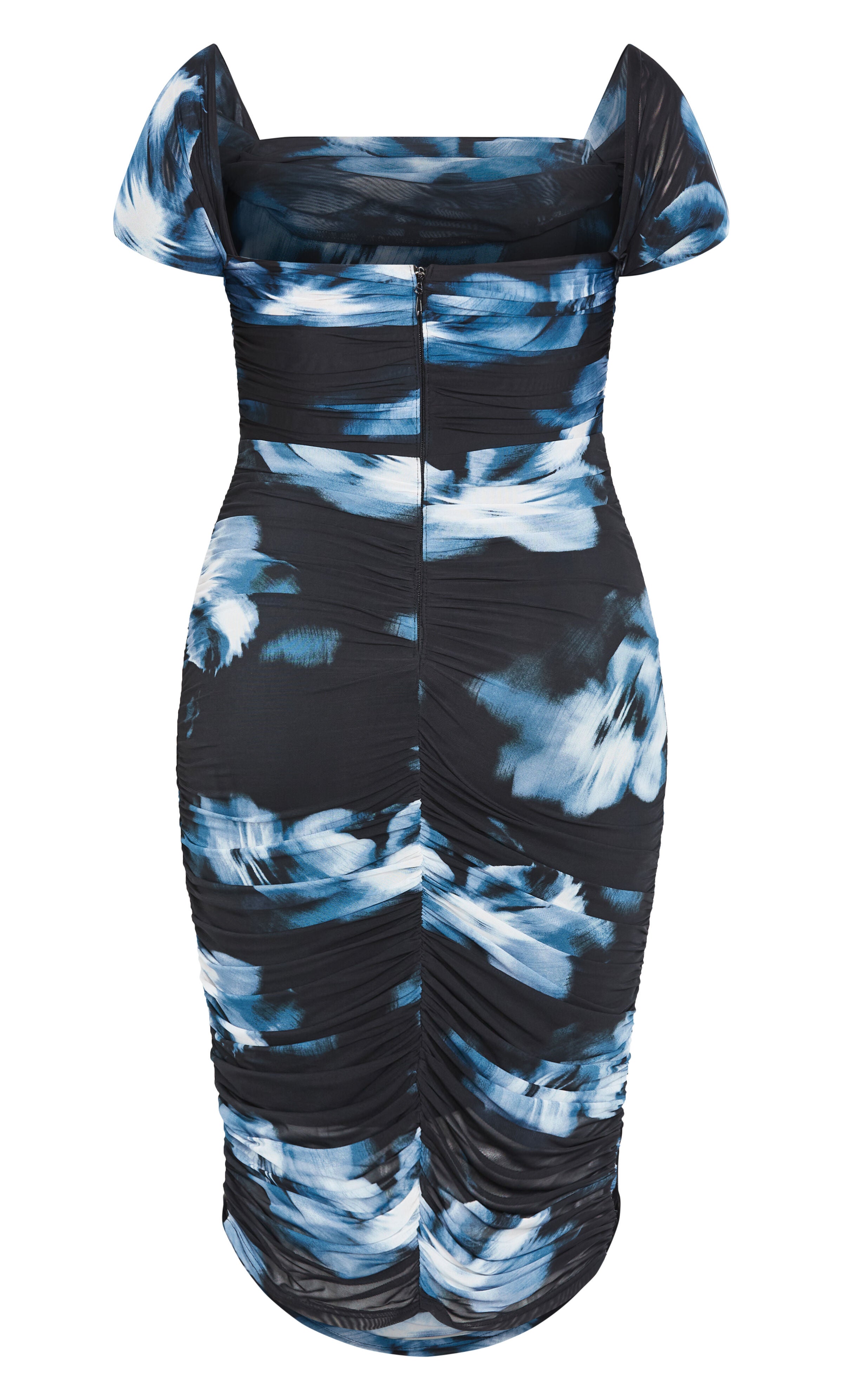 Jazmin Print Dress - teal print, BLUE, alternate image number 5