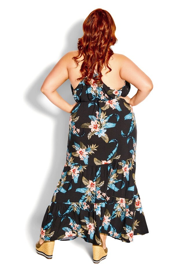 Azores Botanica Maxi Dress - black, BLACK, alternate image number null