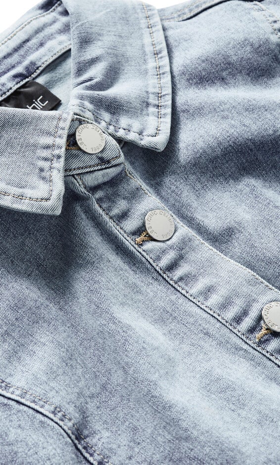 Carter Dress - washed denim, WASHED, alternate image number null