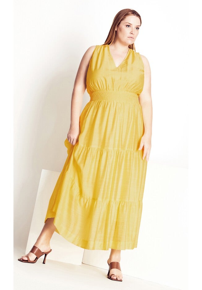 Sweetly Tiered Dress - limoncello, YELLOW, hi-res image number 0