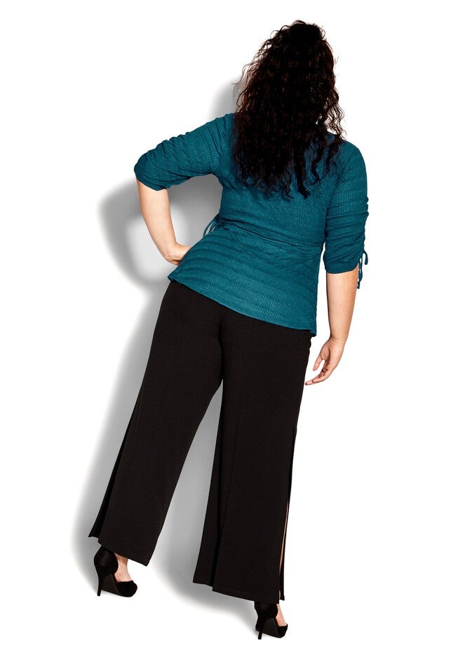 Romance Tie Top - teal, GREEN, alternate image number null