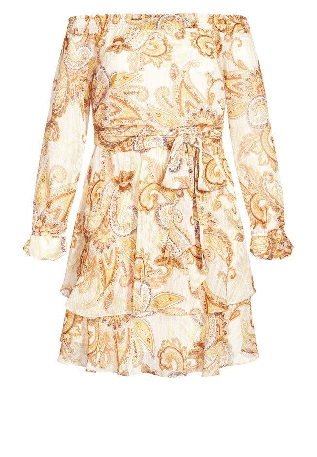 Pretty Paisley Dress - beige, BEIGE, alternate image number 2