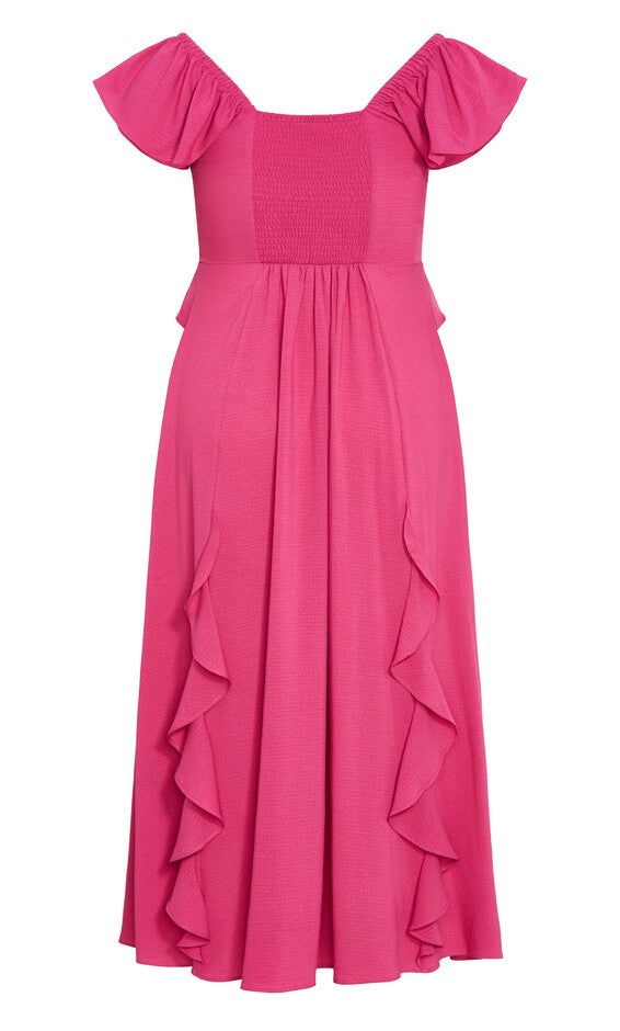 Fee Frill Maxi Dress - magenta, PINK, alternate image number null