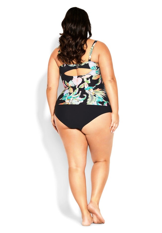 Samira Print Tankini Top - black, BLACK, on-hover image number null