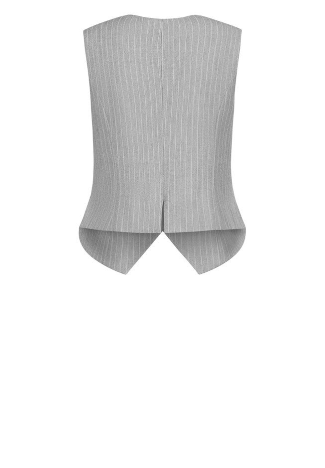 Jazmin Pinstripe Vest - silver, GREY, alternate image number null