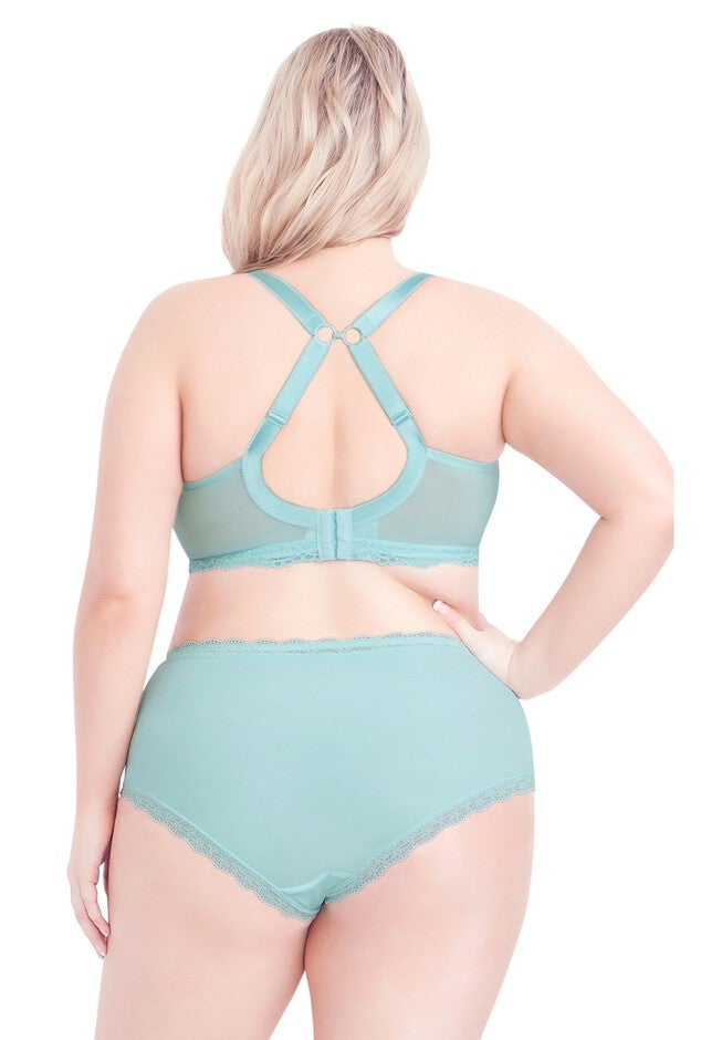 Wire Free Lace Bra - powder blue, BLUE, alternate image number 6
