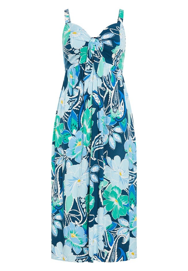 Evie Print Maxi Dress, INDIGO SUMMER, alternate image number null