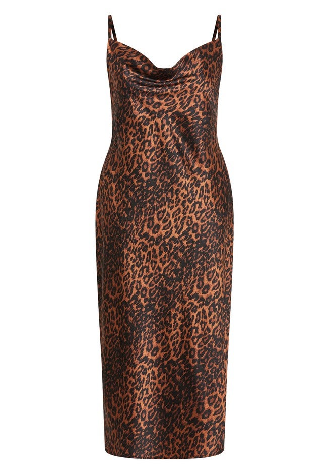 Alani Print Dress - leopard, BROWN, alternate image number null