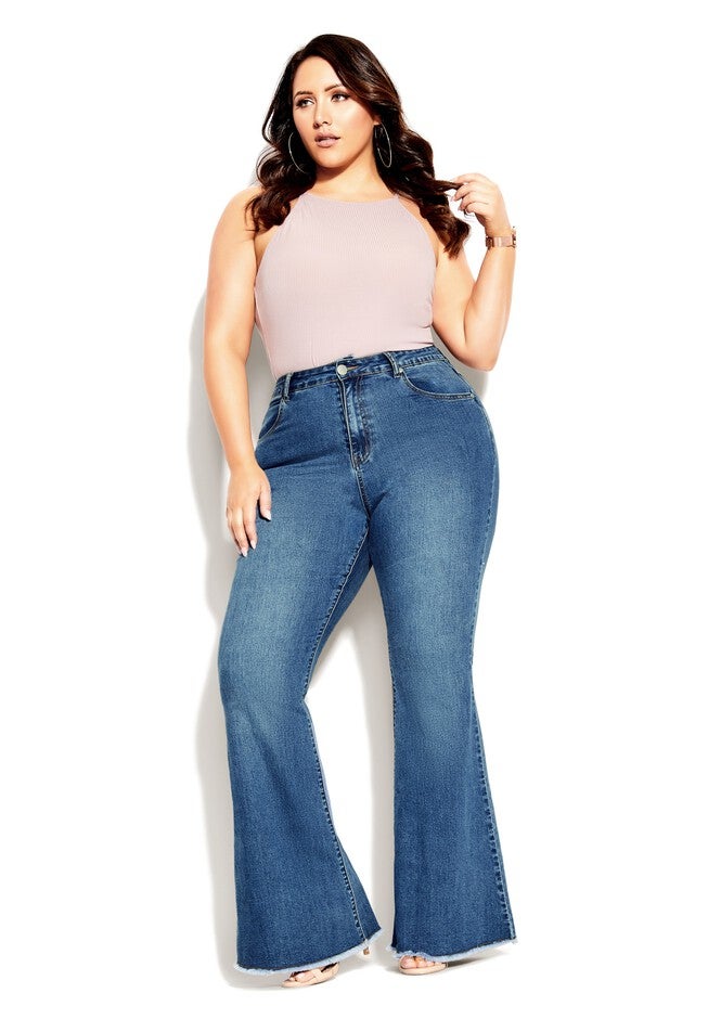 Harley Classic Flare Jean - light wash, BLUE, hi-res image number null