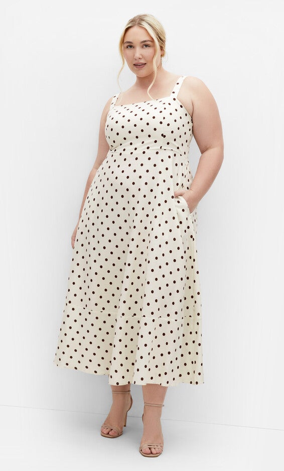 Collins Print Maxi Dress - cream, BEIGE, hi-res image number 0