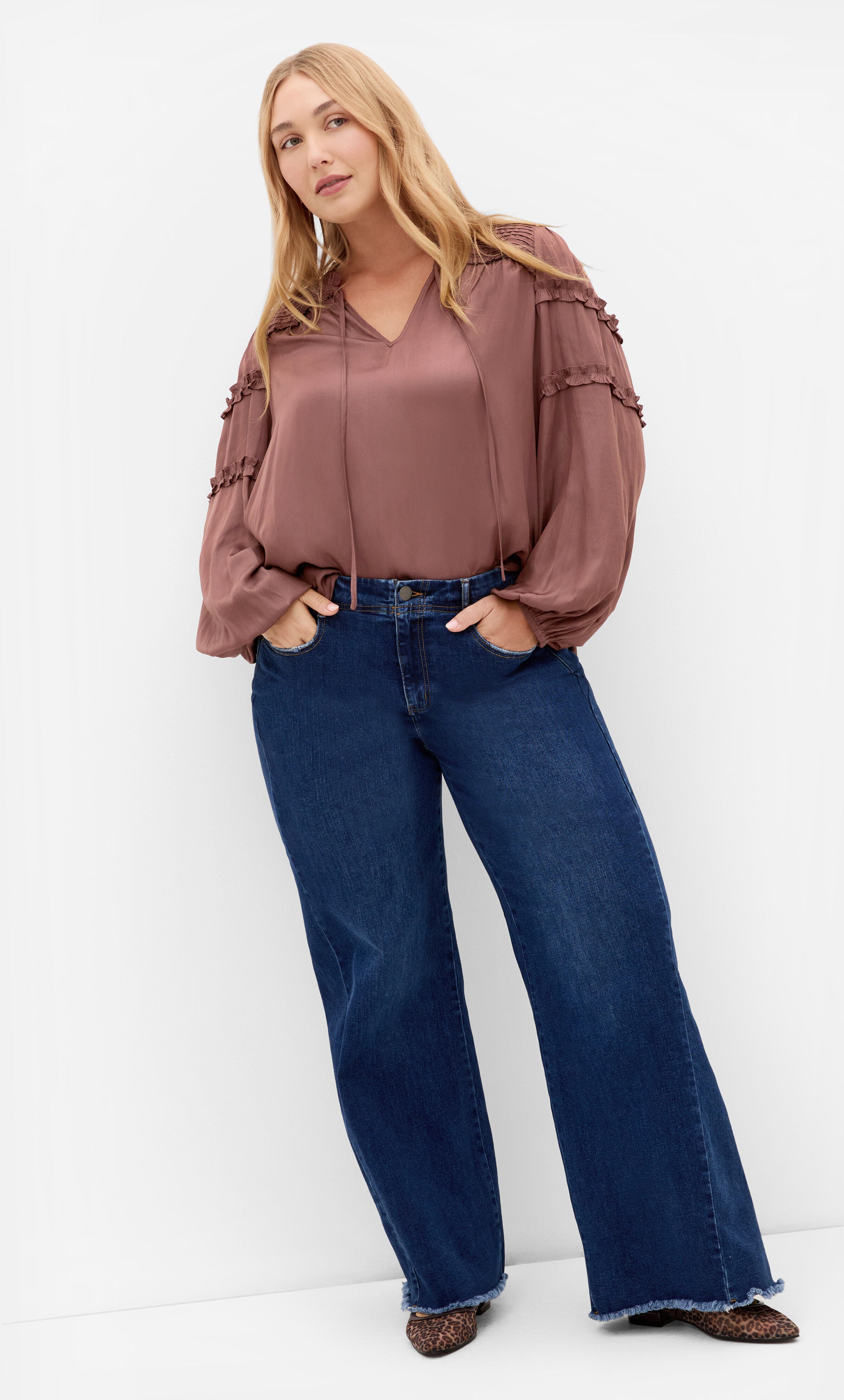 Drama Queen Long Sleeve Shirt, BROWN, on-hover image number 1