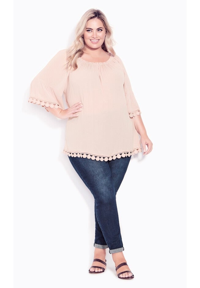 Ember Lace Trim Top, DUSTY MAUVE, alternate image number null