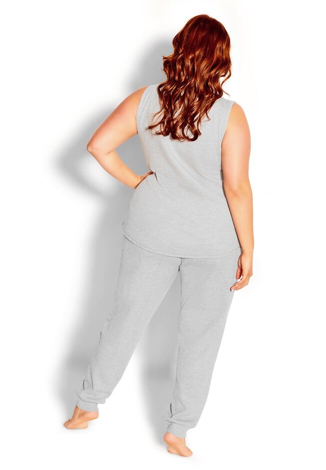 Waffle Sleep Tank - gray, GREY, on-hover image number null