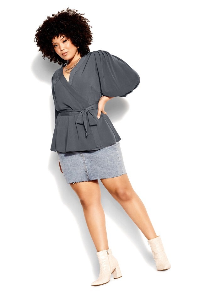 Sultry Top - slate, GREY, alternate image number 2