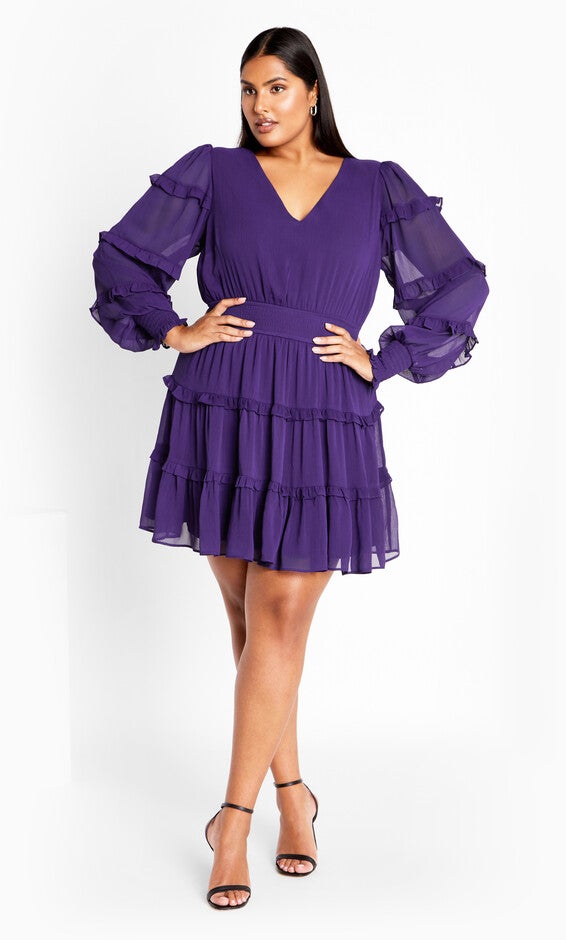 Daisy May Dress - royal purple, PURPLE, hi-res image number null