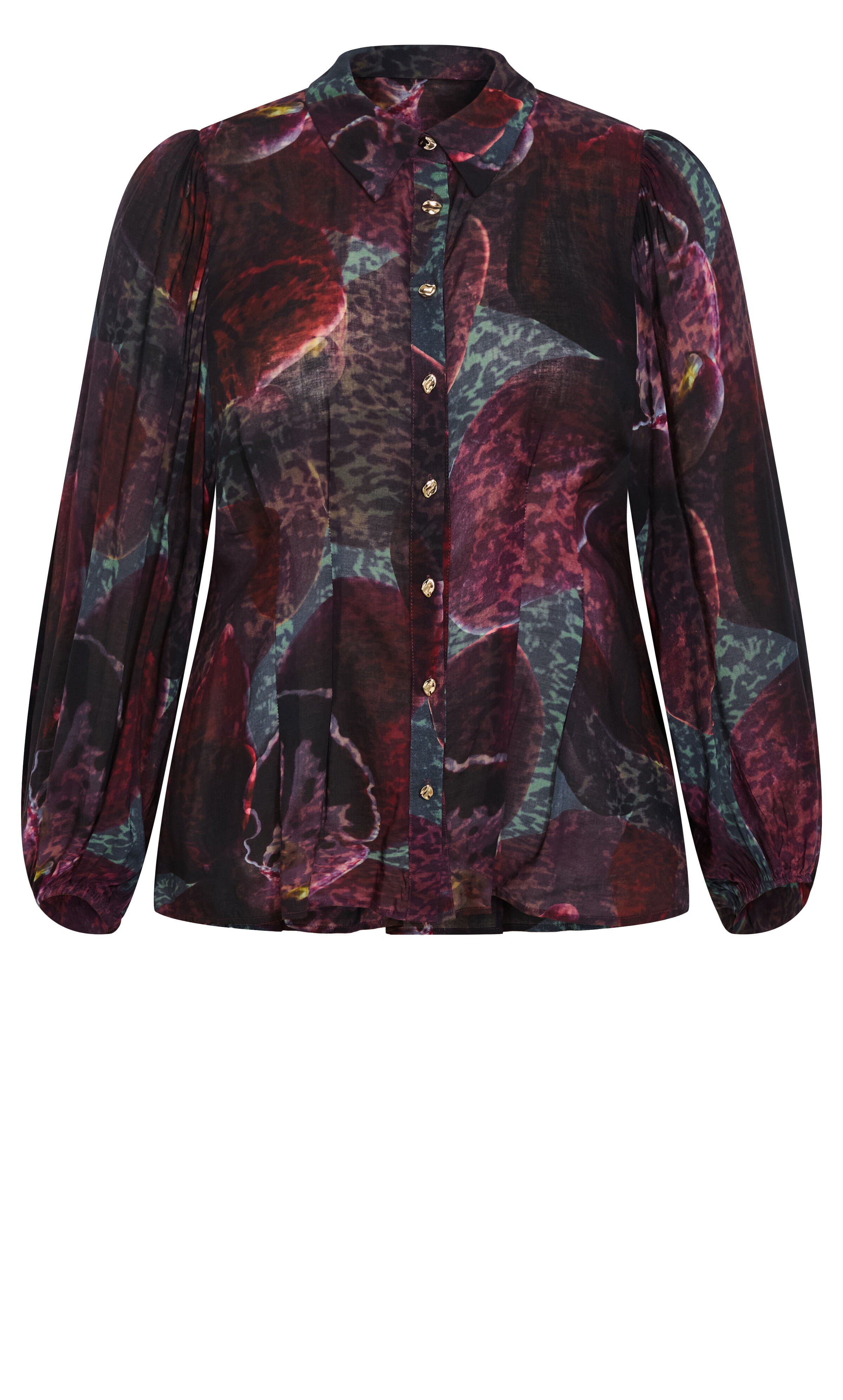 Piper Orchid Print Shirt, PURPLE, alternate image number 5