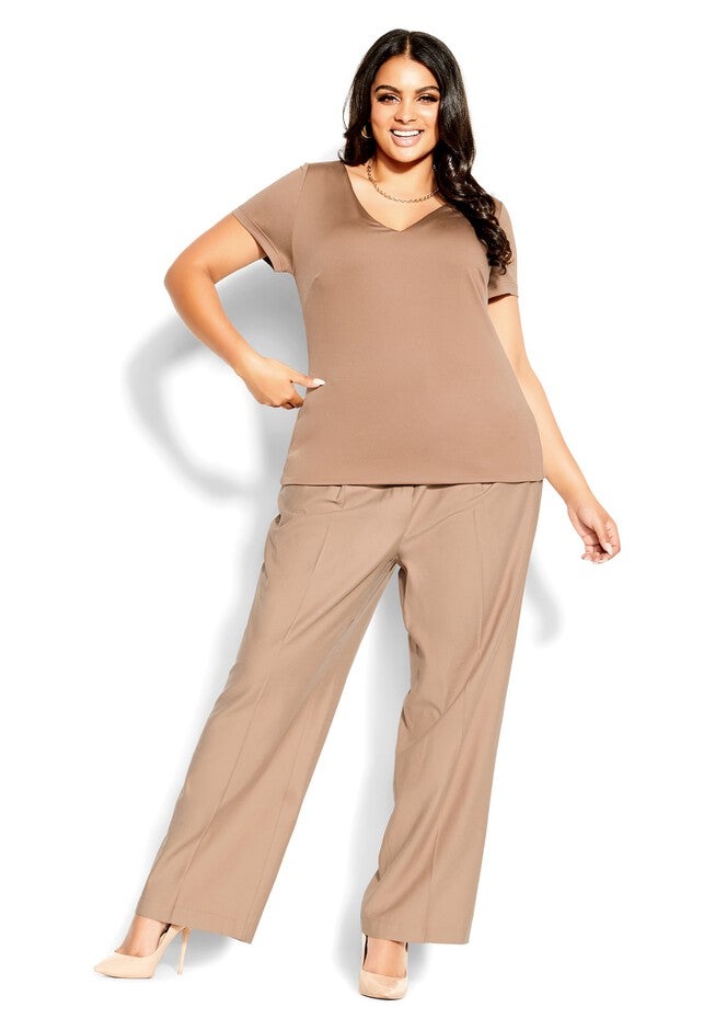 Miss Business Top - caramel, BROWN, on-hover image number 1