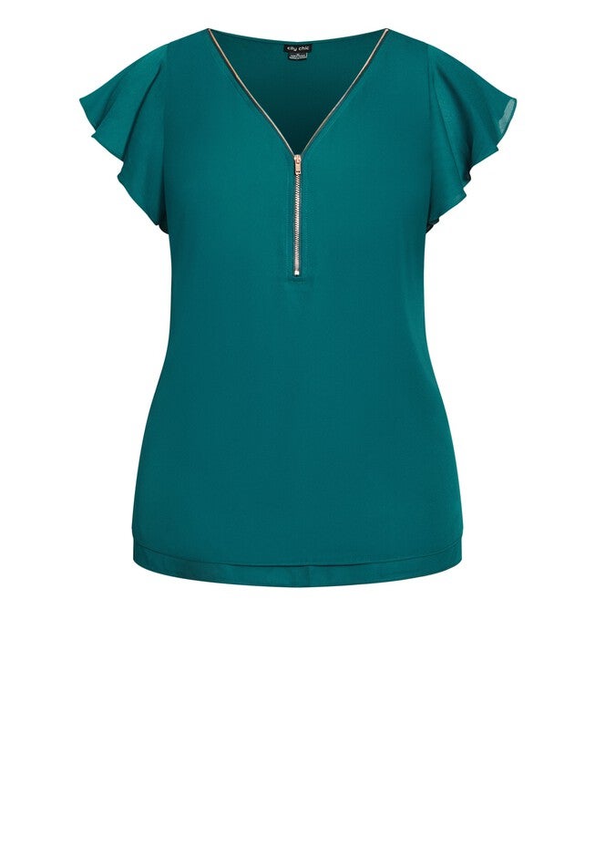 Zip Fling Top - alpine, GREEN, hi-res image number 0
