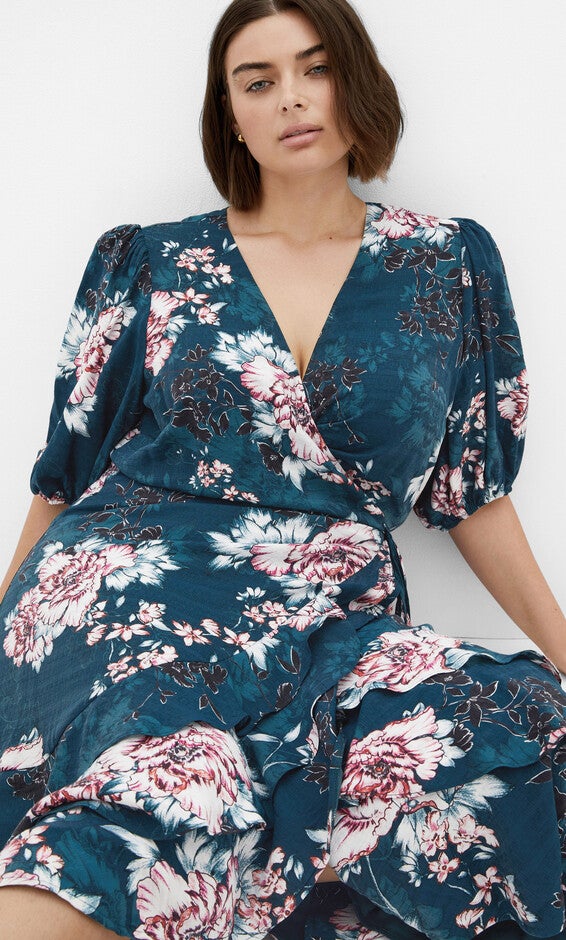 Bea Floral Dress - jade, GREEN, alternate image number null