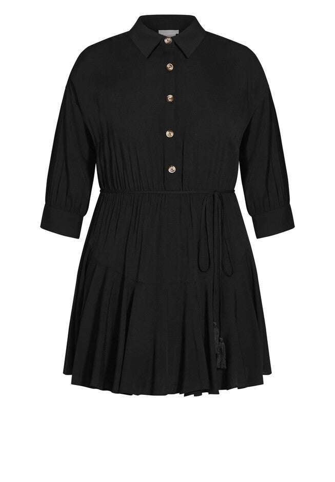 Button Love Dress - black, BLACK, alternate image number null