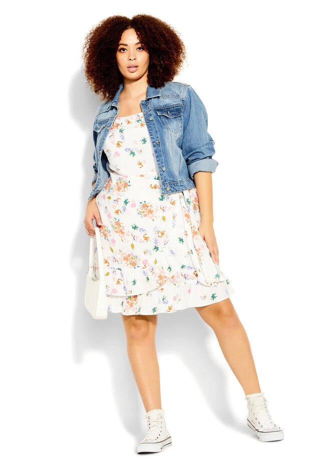 Windswept Dress - ivory, WHITE, alternate image number null