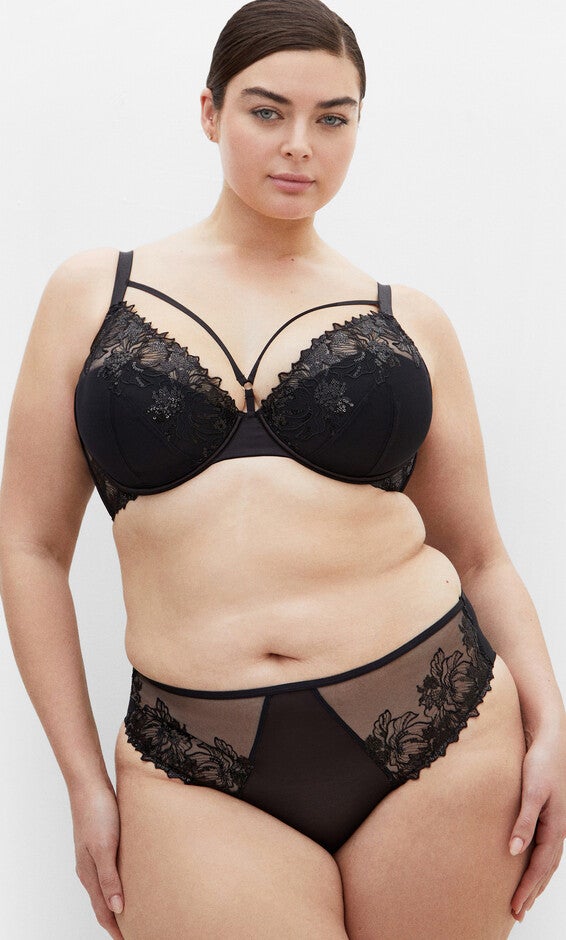 Tara Plunge Contour Bra - black, BLACK, hi-res image number null