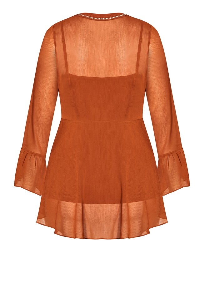 Button Love Top - toffee, BROWN, alternate image number null