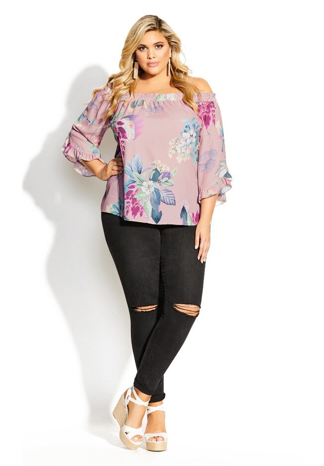 Heartwine Shoulder Top - rose, BLACK, on-hover image number null