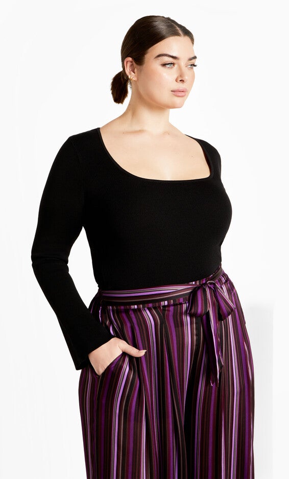 Willow Stripe Pant - plum, PURPLE, alternate image number 3