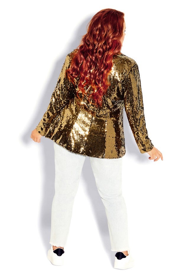 Sequin Seduction Jacket - bronze, BROWN, alternate image number 4