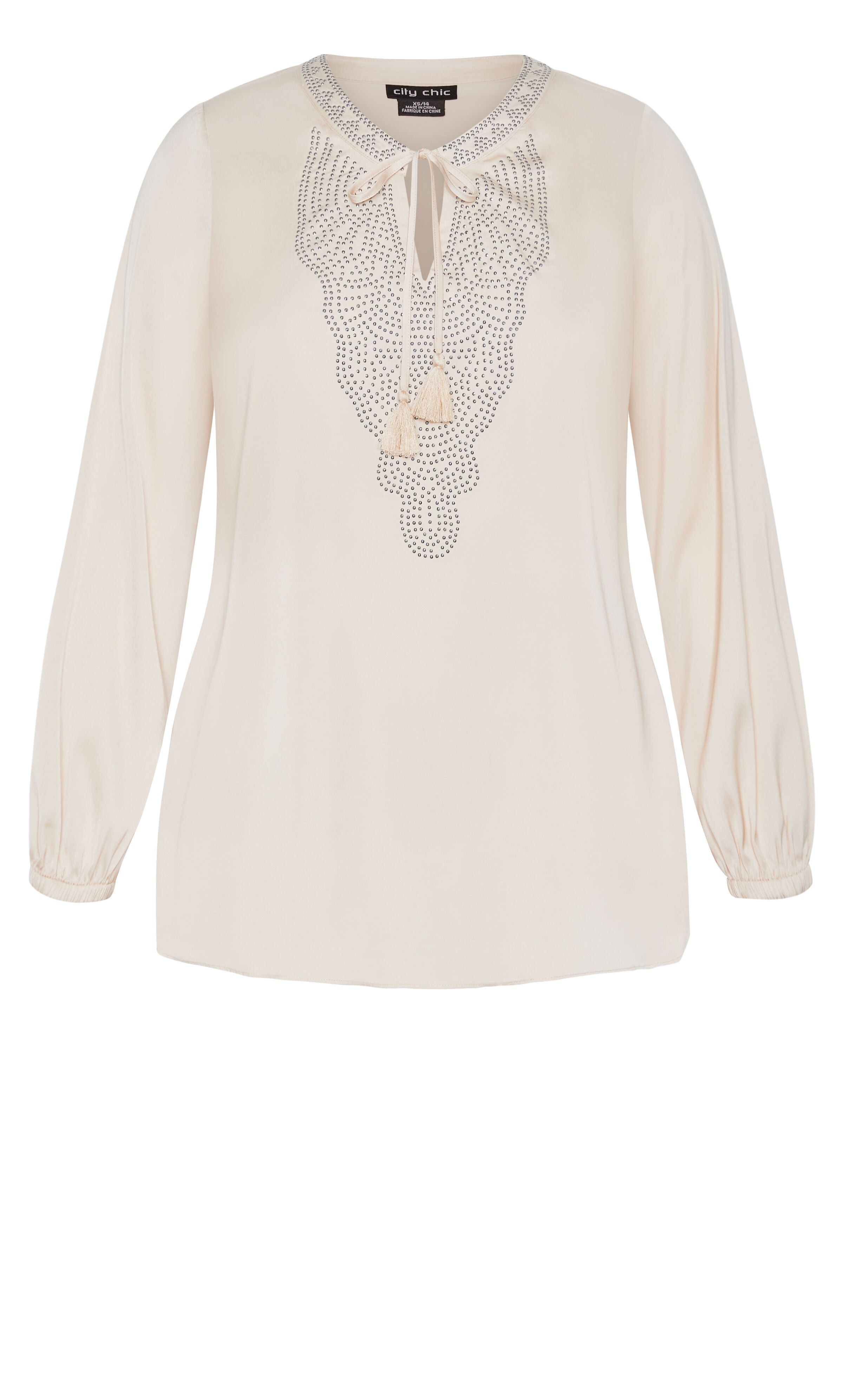 Detail Neck Top - buff, BUFF, alternate image number 3