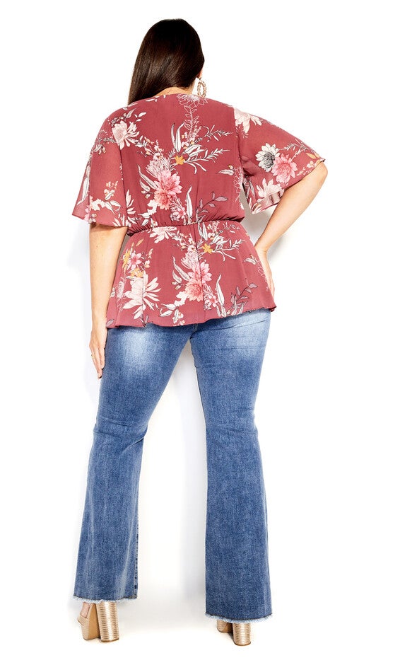 Tori Print Top - roseberry, PURPLE, alternate image number null