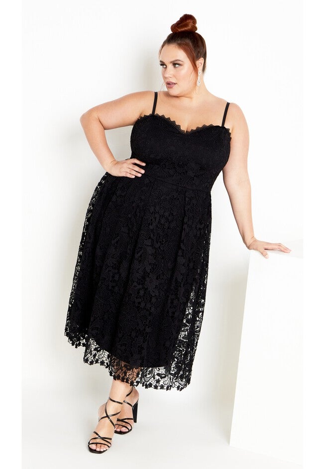Scarlet Lace Dress - black, BLACK, alternate image number null