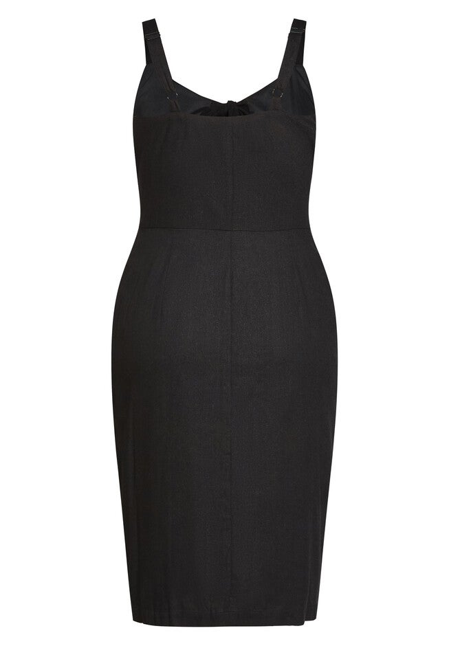 Festive Tie Dress - black, BLACK, alternate image number null